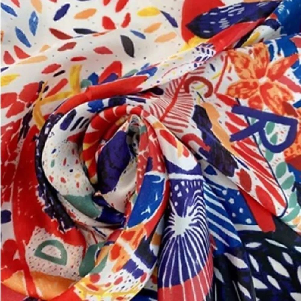 Abstract Silky Scarf    - Picture 2 of 3